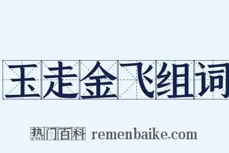 玉走金飞组词是什么意思的图片